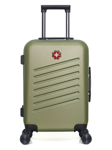 SWISS KOPPER Hardcase-Trolley "Zurich" in Khaki - (B)35 x (H)55 x (T)21 cm