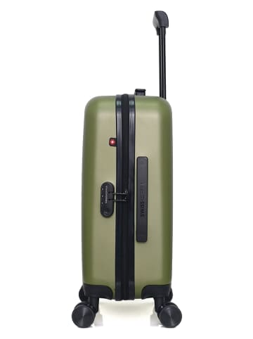 SWISS KOPPER Hardcase-Trolley "Zurich" in Khaki - (B)35 x (H)55 x (T)21 cm