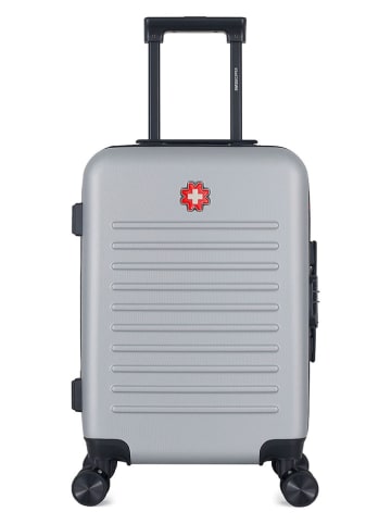 SWISS KOPPER Hardcase-Trolley "Wil" in Grau - (B)35 x (H)55 x (T)21 cm