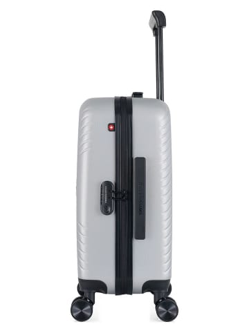 SWISS KOPPER Hardcase-trolley "Spiez" zilverkleurig - (B)35 x (H)55 x (D)21 cm