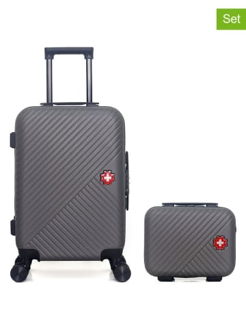 SWISS KOPPER 2-delige hardcase-trolleyset "Spiez" antraciet