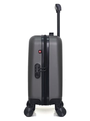 SWISS KOPPER Hardcase-trolley "Zurich" grijs - (B)32 x (H)42 x (D)20 cm
