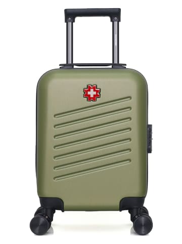 SWISS KOPPER Hardcase-Trolley "Zurich" in Khaki - (B)32 x (H)42 x (T)20 cm
