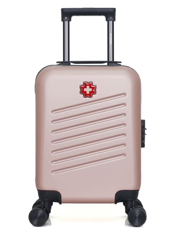 SWISS KOPPER Hardcase-Trolley "Zurich" in Roségold - (B)32 x (H)42 x (T)20 cm