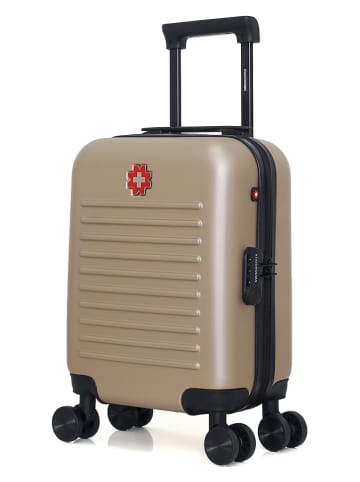 SWISS KOPPER Hardcase-Trolley "Wil" in Beige - (B)32 x (H)42 x (T)20 cm