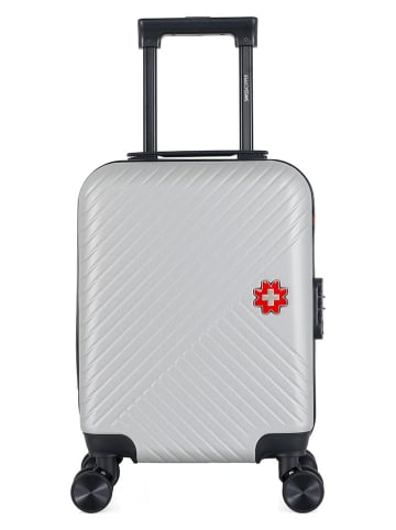 SWISS KOPPER Hardcase-Trolley "Spiez" in Silber - (B)32 x (H)42 x (T)20 cm