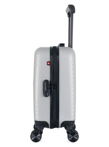 SWISS KOPPER Hardcase-Trolley "Spiez" in Silber - (B)32 x (H)42 x (T)20 cm