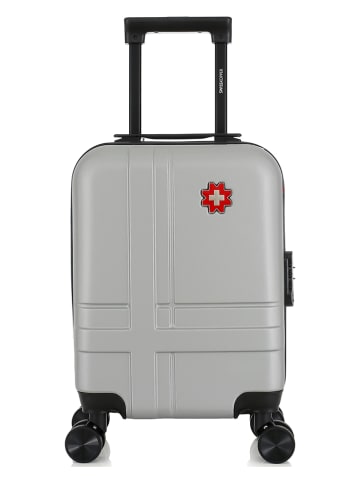 SWISS KOPPER Hardcase-Trolley "Uster" in Grau - (B)32 x (H)46 x (T)20 cm