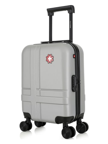 SWISS KOPPER Hardcase-Trolley "Uster" in Grau - (B)32 x (H)46 x (T)20 cm