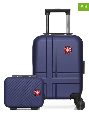 SWISS KOPPER 2-delige hardcase-trolleyset "Uster" donkerblauw