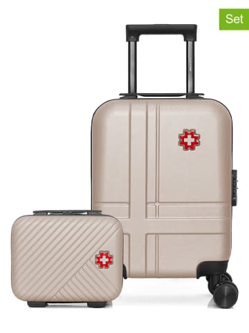 SWISS KOPPER 2-delige hardcase-trolleyset "Uster" beige