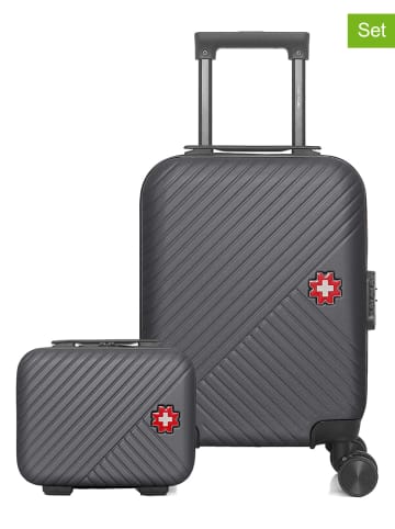 SWISS KOPPER 2-częściowy zestaw "Spiez" w kolorze antracytowym