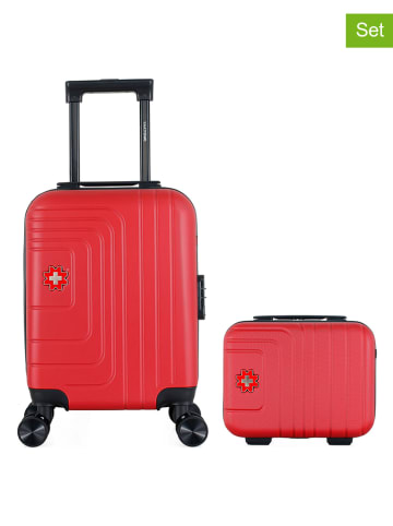 SWISS KOPPER 2tlg. Hardcase-Trolleyset "Ruti" in Rot