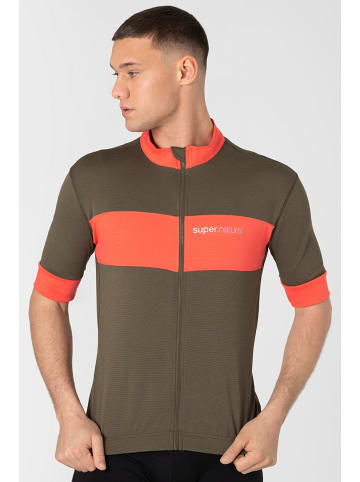 super.natural Fahrradtrikot "Gravier" in Braun/ Orange