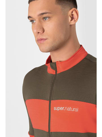 super.natural Fahrradtrikot "Gravier" in Braun/ Orange