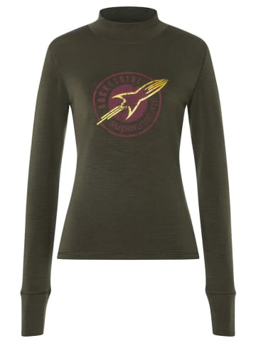 super.natural Longsleeve "Rocket" in Anthrazit