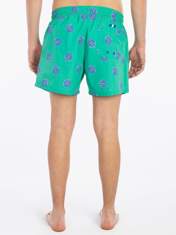 North Sails Badeshorts "Volley All Over" in  Grün/ Blau