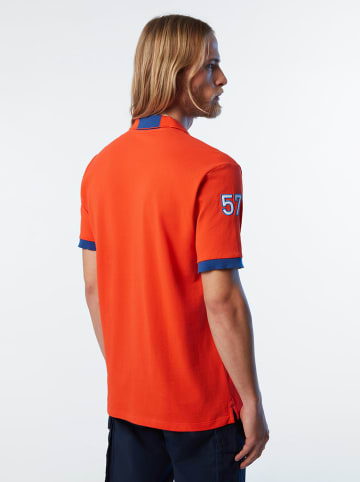 North Sails Poloshirt in Orange/ Blau