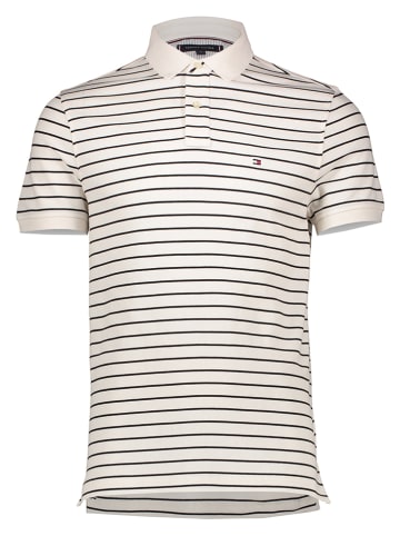 Tommy Hilfiger Poloshirt in Creme/ Schwarz