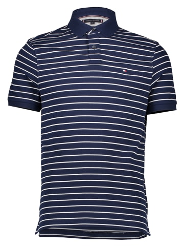Tommy Hilfiger Poloshirt in Dunkelblau/ Creme