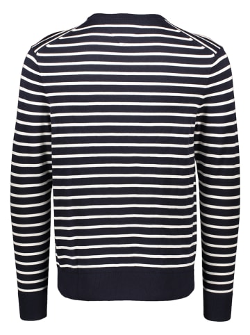 Tommy Hilfiger Pullover in Dunkelblau/ Creme