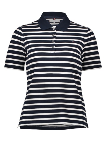 Tommy Hilfiger Poloshirt in Dunkelblau/ Creme