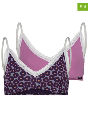 Skiny 2er-Set: Bustiers in Lila/ Rosa