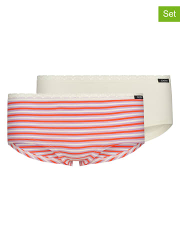 Skiny 2er-Set: Pantys in Bunt/ Weiß