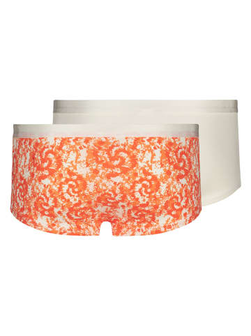 Skiny 2er-Set: Pantys in Orange/ Weiß