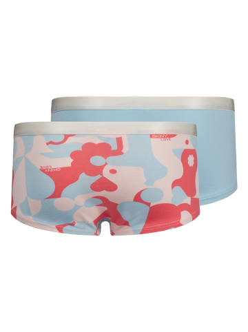 Skiny Pełne majtki (2 pary) w kolorze błękitno-czerwonym