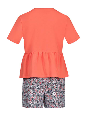 Skiny Pyjama in Orange/ Grau