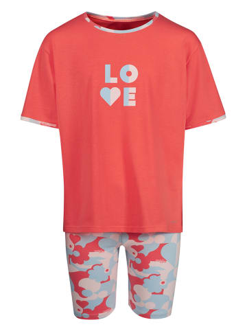 Skiny Pyjama in Rot/ Hellblau