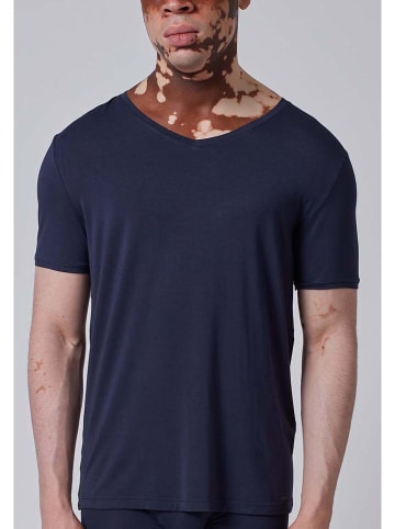 Skiny Pyjama-Oberteil in Dunkelblau