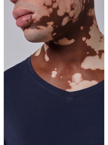 Skiny Pyjama-Oberteil in Dunkelblau