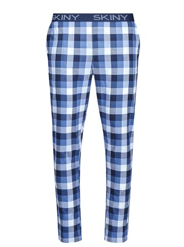 Skiny Pyjama-Hose in Blau/ Weiß