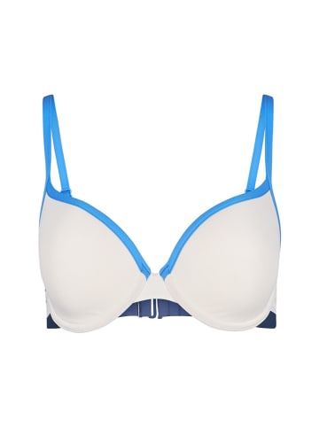 Skiny Bikini-Oberteil in Weiß/ Blau