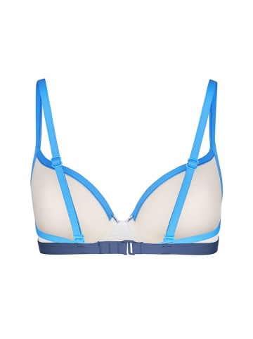 Skiny Bikini-Oberteil in Weiß/ Blau