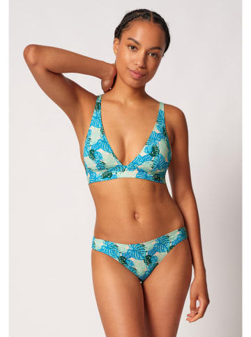 Skiny Biustonosz bikini w kolorze niebiesko-turkusowym