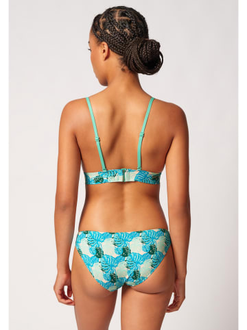 Skiny Biustonosz bikini w kolorze niebiesko-turkusowym