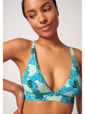 Skiny Biustonosz bikini w kolorze niebiesko-turkusowym