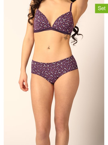 Skiny Pełne figi (2 pary) w kolorze fioletowym