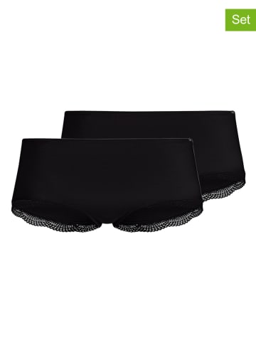 Skiny Pełne figi (2 pary) w kolorze czarnym