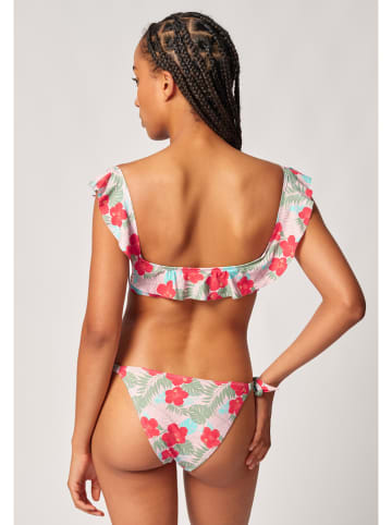 Skiny Biustonosz bikini w kolorze czerwono-zielono-beżowym