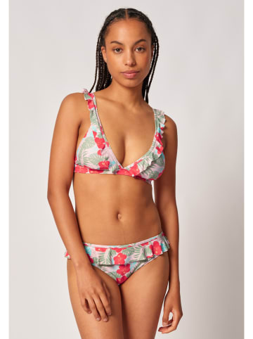 Skiny Bikini-Oberteil in Rot/ Grün/ Beige