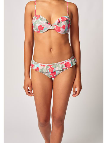 Skiny Bikini-Hose in Rot/ Grün/ Beige