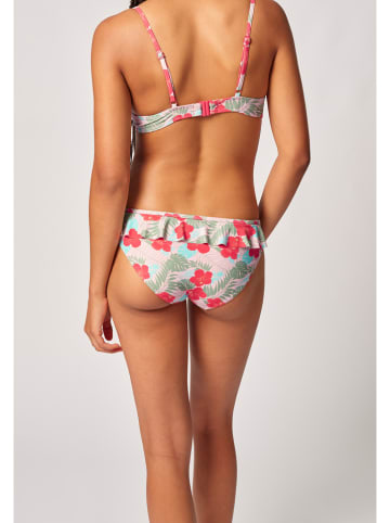 Skiny Bikini-Hose in Rot/ Grün/ Beige