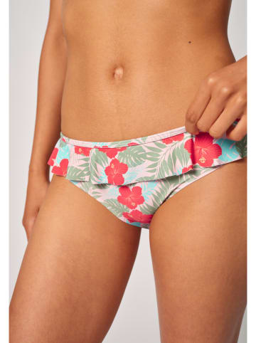 Skiny Bikini-Hose in Rot/ Grün/ Beige