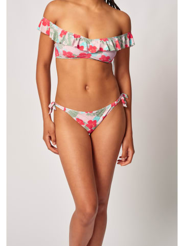 Skiny Bikini-Hose in Rot/ Grün/ Beige