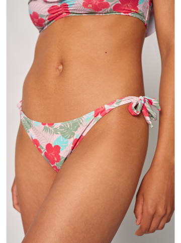 Skiny Bikini-Hose in Rot/ Grün/ Beige