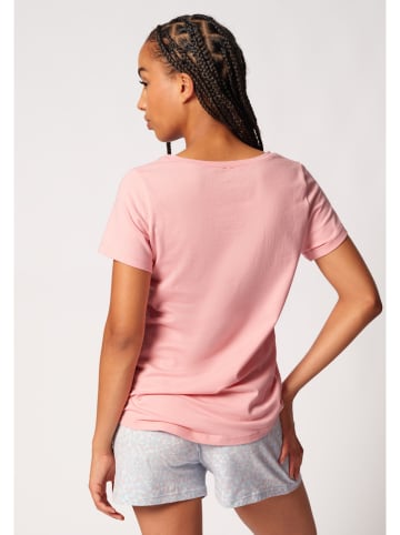 Skiny Pyjama-Oberteil in Rosa